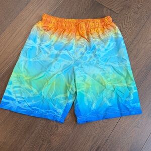 Surf Zone Multi Color Boys Swim Trunks Size L 14/16